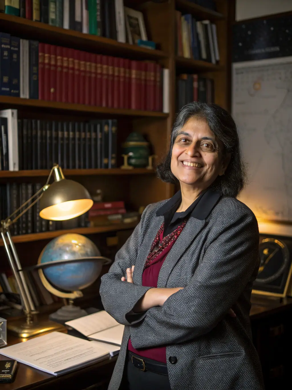 A professional headshot of Dr. Anya Sharma, a female instructor with a PhD in Machine Learning, smiling confidently in a modern office setting. She is the instructor for the 'Advanced Predictive Modelling' course.